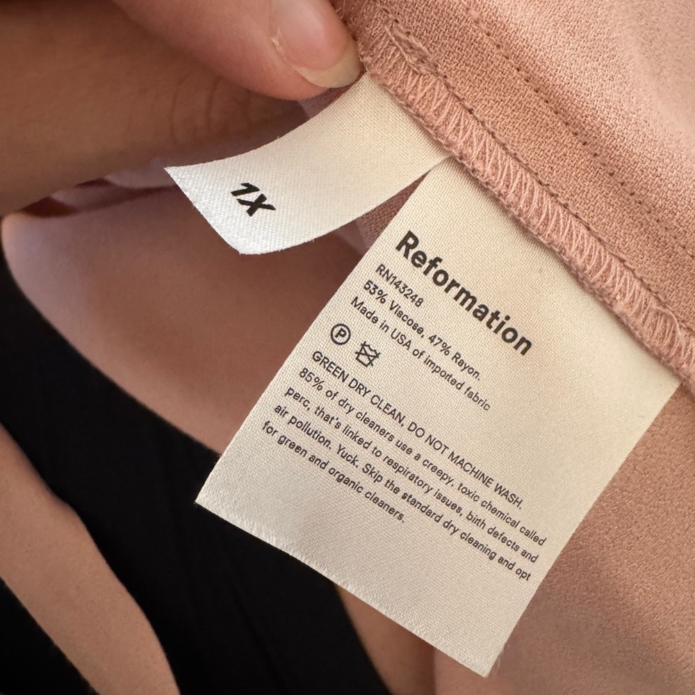Reformation Blush Pink High-Low Wrap Dress - Picture 6 of 6